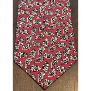 Jacques Estier Red 100% Silk Men’s Neck Tie